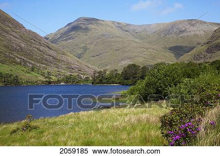Mountains And A Lake Near Delphi; County Mayo Ireland View Large Photo Image Stock Photography - Mountains And A Lake Near Delphi; County Mayo Ireland. Fotosearch