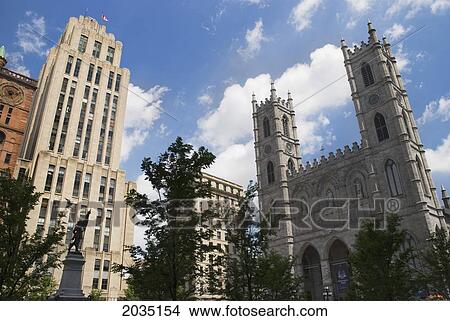 Picture - Notre Dame Basilica; Montreal Quebec Canada. Fotosearch