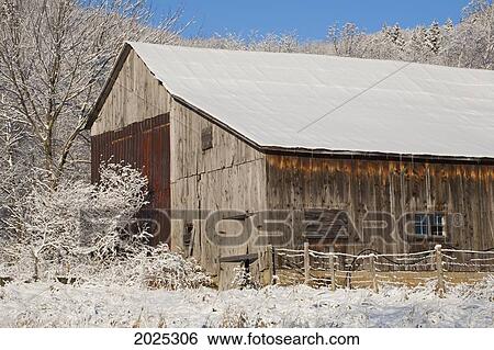 Old Barn In Winter; Iron Hill Quebec Canada View Large Photo Image Stock Photograph - Old Barn In Winter; Iron Hill Quebec Canada. Fotosearch