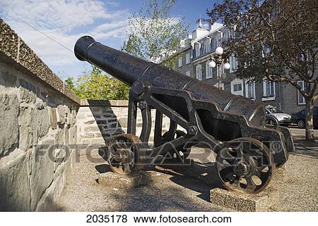 Old Canon; Quebec City Quebec Canada View Large Photo Image Stock Photo - Old Canon; Quebec City Quebec Canada. Fotosearch
