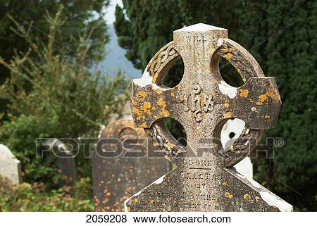 Old Weathered Tombstone; Ireland View Large Photo Image Stock Photo - Old Weathered Tombstone; Ireland. Fotosearch