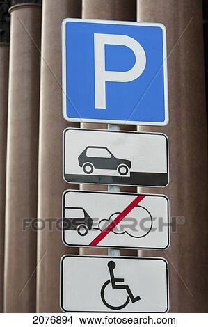 Parking signs; st. petersburg russia View Large Photo Image Picture - Parking signs; st. petersburg russia. Fotosearch