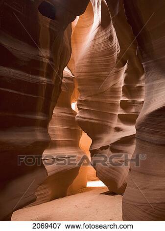 Stock Photo - Patterns In The Smooth Sandstone; Arizona United States Of America. Fotosearch