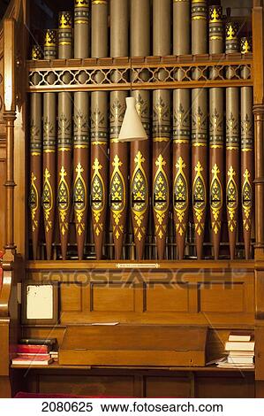 Stock Photography - Pipe organ in st john's church in snods edge; shotley bridge durham england. Fotosearch