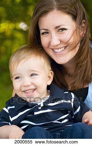 Portrait Of A Mother With Her Young Son; Medina Minnesota United States Of America View Large Photo Image Stock Photography - Portrait Of A Mother With Her Young Son; Medina Minnesota United States Of America. Fotosearch