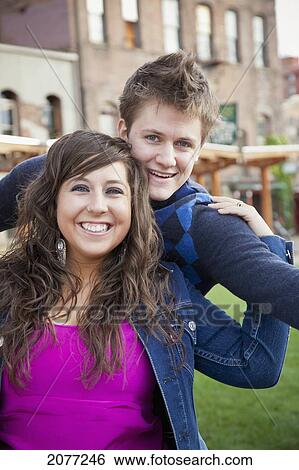 Portrait of a young couple; bellingham washington united states of america View Large Photo Image Stock Photograph - Portrait of a young couple; bellingham washington united states of america. Fotosearch