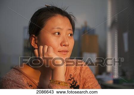 Portrait of a young woman; beijing china View Large Photo Image Stock Image - Portrait of a young woman; beijing china. Fotosearch