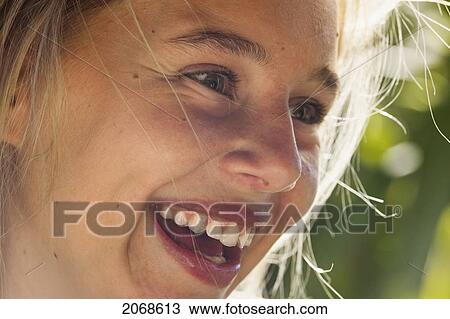 Portrait Of A Young Woman; Tarifa Cadiz Andalusia Spain View Large Photo Image Stock Image - Portrait Of A Young Woman; Tarifa Cadiz Andalusia Spain. Fotosearch