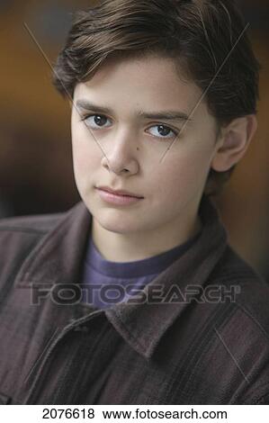 Portrait of boy with brown hair and brown eyes; troutdale oregon united states of america View Large Photo Image Stock Photo - Portrait of boy with brown hair and brown eyes; troutdale oregon united states of america. Fotosearch