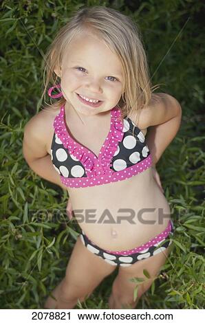 Portrait of young girl in polka dot bikini; lake tahoe california united states of america View Large Photo Image Stock Image - Portrait of young girl in polka dot bikini; lake tahoe california united states of america. Fotosearch