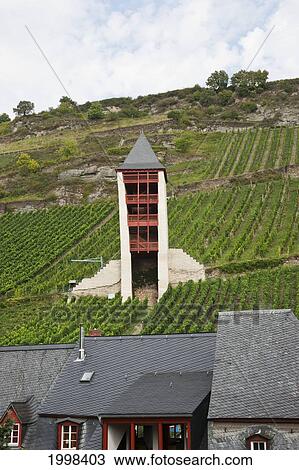 Stock Image - Postenturm; Bacharach Rhineland-Palatinate Germany. Fotosearch