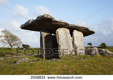 Poulnabrone Dolmen Near Ballyvaughan; County Clare Ireland View Large Photo Image Stock Image - Poulnabrone Dolmen Near Ballyvaughan; County Clare Ireland. Fotosearch