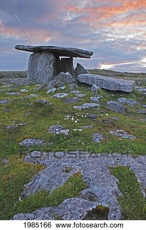 Poulnabrone Grave Site In The Burren Region; County Clare Ireland View Large Photo Image Stock Photograph - Poulnabrone Grave Site In The Burren Region; County Clare Ireland. Fotosearch