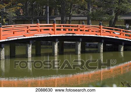 Red japanese footbridge; koyasan japan View Large Photo Image Stock Image - Red japanese footbridge; koyasan japan. Fotosearch
