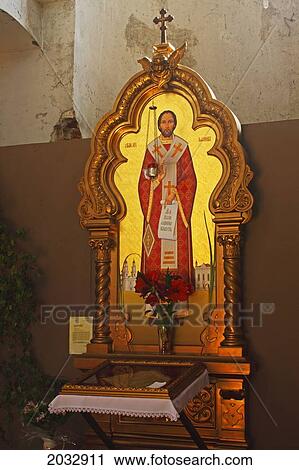 Religious Icon In A Russian Orthodox Church; Vilnius Lithuania View Large Photo Image Stock Image - Religious Icon In A Russian Orthodox Church; Vilnius Lithuania. Fotosearch