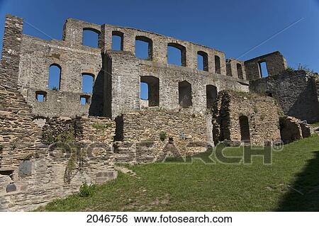 Stock Photograph - Rheinfels Castle; Sankt Goar-Oberwesel Germany. Fotosearch
