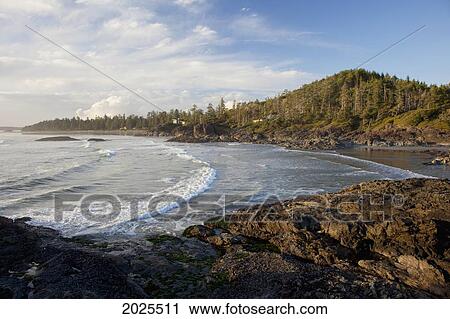 Stock Image - Rosie Bay Near Cox Bay At Sunset Near Tofino; British Columbia Canada. Fotosearch