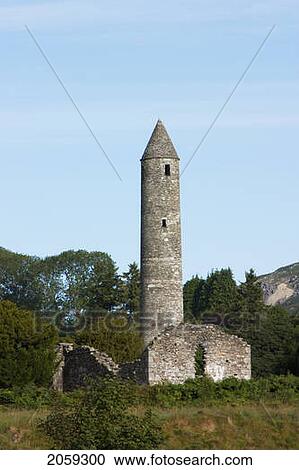Round Tower; Glendalough County Wicklow Ireland View Large Photo Image Stock Image - Round Tower; Glendalough County Wicklow Ireland. Fotosearch