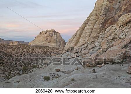 Rugged Terrain Of Glen Canyon National Recreation Area At Sunset; Utah United States Of America View Large Photo Image Stock Photo - Rugged Terrain Of Glen Canyon National Recreation Area At Sunset; Utah United States Of America. Fotosearch