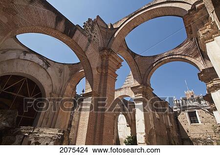 Ruins Of Saint Joseph Cathedral; Antigua Guatemala View Large Photo Image Picture - Ruins Of Saint Joseph Cathedral; Antigua Guatemala. Fotosearch