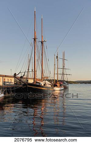 Sailboats mooring in the harbour; oslo norway View Large Photo Image Stock Photography - Sailboats mooring in the harbour; oslo norway. Fotosearch