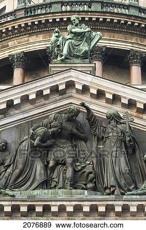 Sculptures and statue on saint isaac's cathedral; st. petersburg russia View Large Photo Image Stock Photo - Sculptures and statue on saint isaac's cathedral; st. petersburg russia. Fotosearch