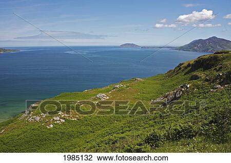 Stock Image - Sea Cliffs Near Portsalon; County Donegal Ireland. Fotosearch