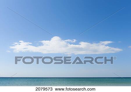 Seascape and a cloud in the blue sky; tarifa cadiz andalusia spain View Large Photo Image Stock Image - Seascape and a cloud in the blue sky; tarifa cadiz andalusia spain. Fotosearch