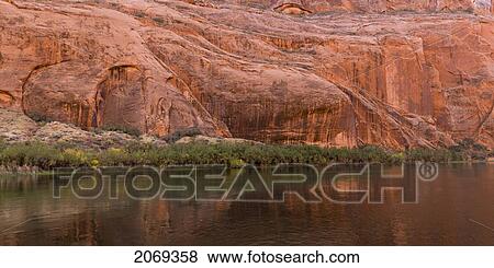 Shoreline Of The Colorado River; Arizona United States Of America View Large Photo Image Stock Photo - Shoreline Of The Colorado River; Arizona United States Of America. Fotosearch
