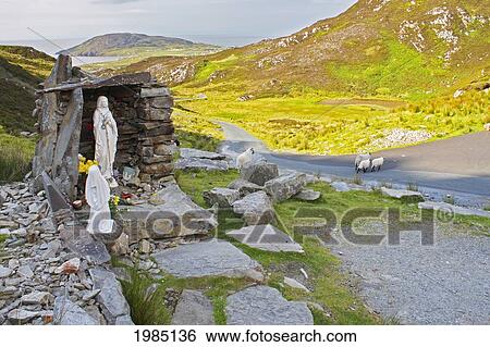 Stock Photograph - St. Eugenie's Well And Pilgrimage Site On Mamore Gap Above The Urris Hills; County Donegal Ireland. Fotosearch
