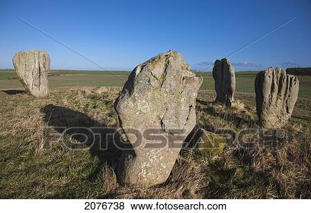 Stock Photo - Standing stones of duddo; northumberland england. Fotosearch