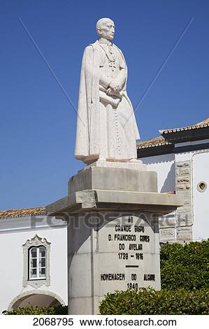 Statue Of A Male Figure; Faro Algarve Portugal View Large Photo Image Stock Photography - Statue Of A Male Figure; Faro Algarve Portugal. Fotosearch