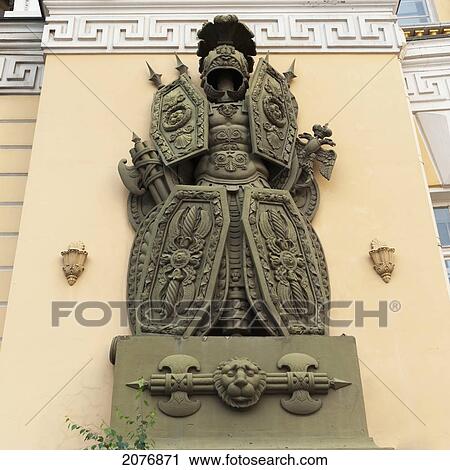 Statue of a soldier in full armour outside the general staff building; st. petersburg russia View Large Photo Image Stock Image - Statue of a soldier in full armour outside the general staff building; st. petersburg russia. Fotosearch