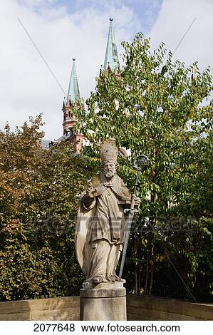 Statue of saint killian; wurzburg bavaria germany View Large Photo Image Stock Photo - Statue of saint killian; wurzburg bavaria germany. Fotosearch