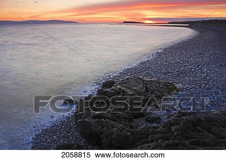 Sunset Over Salthill Beach And Galway Bay; County Galway Connacht Ireland View Large Photo Image Stock Photography - Sunset Over Salthill Beach And Galway Bay; County Galway Connacht Ireland. Fotosearch