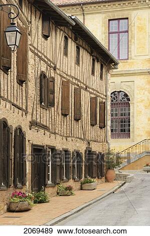 The Old And New Buildings; Soreze Tarn Midi-Pyrenees France View Large Photo Image Stock Photo - The Old And New Buildings; Soreze Tarn Midi-Pyrenees France. Fotosearch