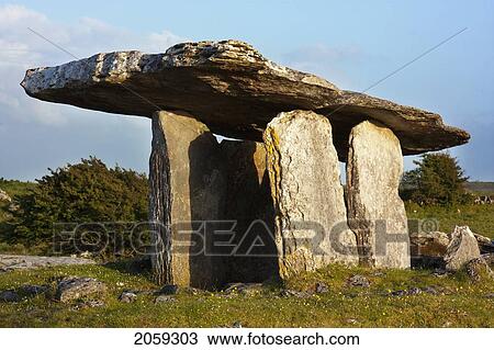 The Poulnabrone Dolmen Near Ballyvaughan; County Clare Ireland View Large Photo Image Stock Image - The Poulnabrone Dolmen Near Ballyvaughan; County Clare Ireland. Fotosearch