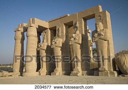 Stock Photo - The Ramesseum; Luxor Egypt. Fotosearch