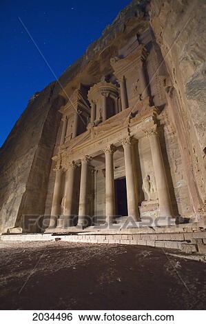 The Treasury At Night In The Nabatean City; Petra Jordan View Large Photo Image Stock Photograph - The Treasury At Night In The Nabatean City; Petra Jordan. Fotosearch