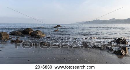 Tide coming up on the shore; sayulita mexico View Large Photo Image Stock Image - Tide coming up on the shore; sayulita mexico. Fotosearch