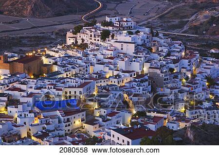 Typical village with white buildings; mojacar almeria province spain View Large Photo Image Stock Photo - Typical village with white buildings; mojacar almeria province spain. Fotosearch