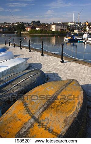 Upturned Boats On The Quayside In Kinsale Town; County Cork Ireland View Large Photo Image Stock Image - Upturned Boats On The Quayside In Kinsale Town; County Cork Ireland. Fotosearch