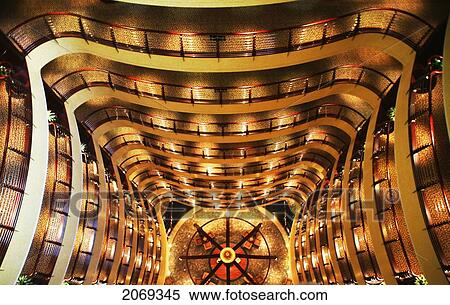 View Down The Floor Levels To The Lobby In A Hotel; Dubai United Arab Emirates View Large Photo Image Stock Photography - View Down The Floor Levels To The Lobby In A Hotel; Dubai United Arab Emirates. Fotosearch