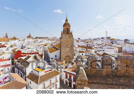 View over town centre to church of san bartolome; carmona seville province spain View Large Photo Image Stock Image - View over town centre to church of san bartolome; carmona seville province spain. Fotosearch