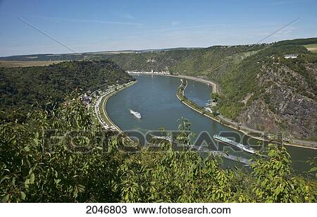 View Showing The Lorelei On The Rhine River; Oberwesel Germany View Large Photo Image Stock Image - View Showing The Lorelei On The Rhine River; Oberwesel Germany. Fotosearch