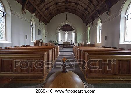 View Up The Centre Aisle To The Front Of A Church; Northumberland England View Large Photo Image Stock Photograph - View Up The Centre Aisle To The Front Of A Church; Northumberland England. Fotosearch