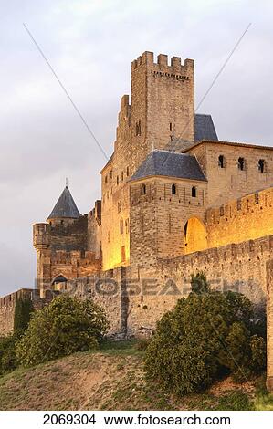 Walled City; Carcassonne Languedoc France View Large Photo Image Picture - Walled City; Carcassonne Languedoc France. Fotosearch