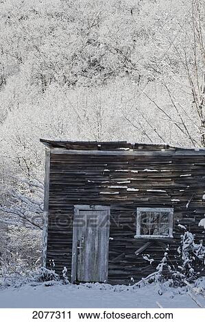 Weathered wooden shed in winter; iron hill quebec canada View Large Photo Image Stock Image - Weathered wooden shed in winter; iron hill quebec canada. Fotosearch