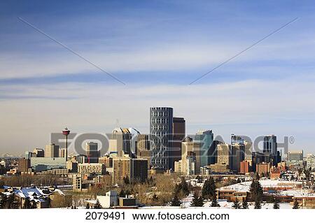 Winter cityscape of calgary; calgary alberta canada View Large Photo Image Stock Image - Winter cityscape of calgary; calgary alberta canada. Fotosearch