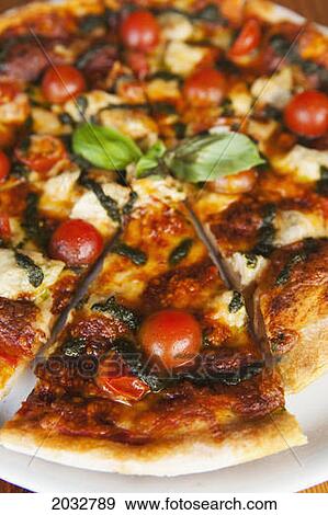 Stock Photo - Wood-Fired Traditional Italian Pizza; Coolangatta Queensland Australia. Fotosearch